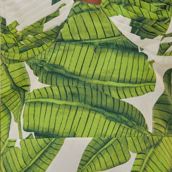 Farm Rio Off-White Palm Fan Midi Dress - Picture 5 of 10